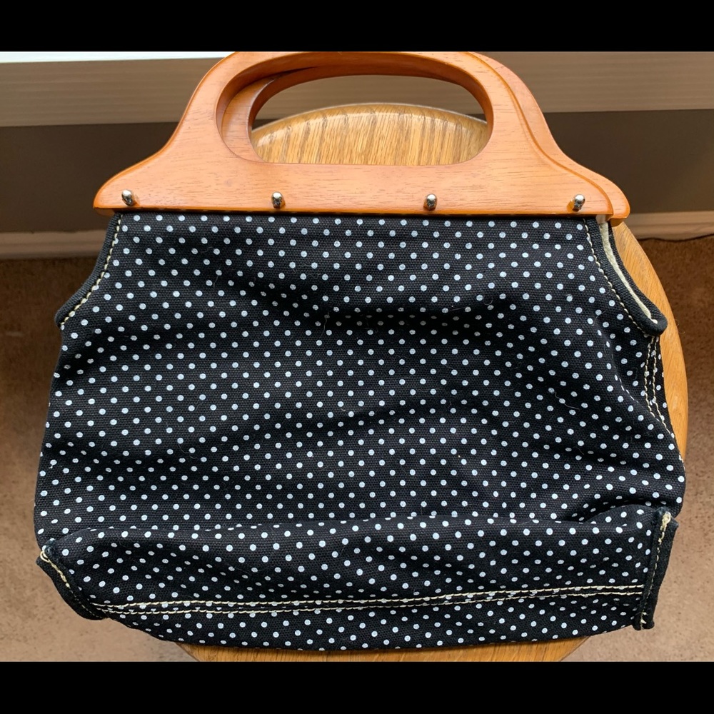 J. Crew wooden handle purse